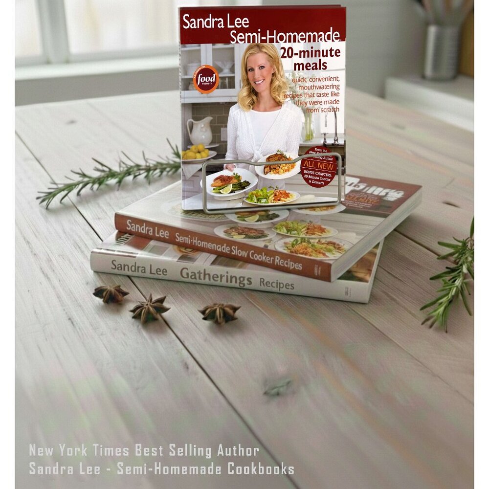 Sandra Lee Semi-Homemade Cookbook Bundle | Set of 3 | 20-Minute Meals, Entertain